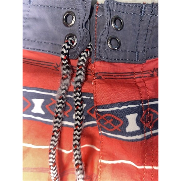 Katin USA Red Stripe Surf Swim Board Shorts Unlined Trunks Western Men 30 - Picture 5 of 9